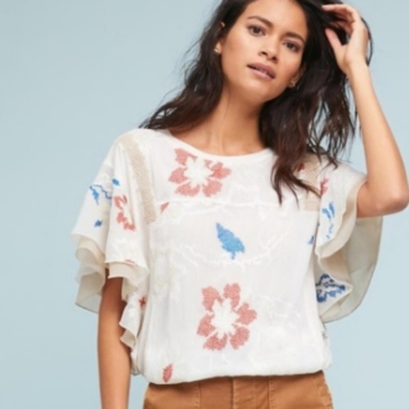 NWT Anthropologie Margarite Drawstring Top - Picture 4 of 5